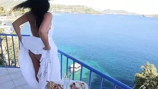 Public Extreme Ass Fuck On The Restaurant Terrace