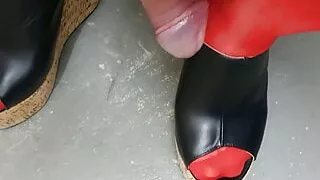 I piss on my feet and my wedge mules