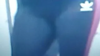 Asian gilf in spandex