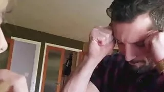 orgasm hardcore submissived hot brunette leashed & collared