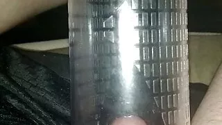 Free in my super glue penis using a penis pump