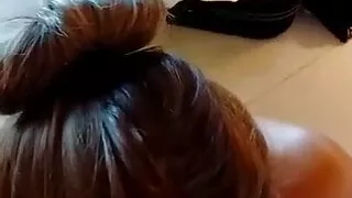 After a good fuck the girl took a shower