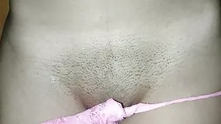 Playing at night with LaMenor's tiny teen pussy