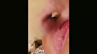 Cumming while grinding on 9 inch dildo