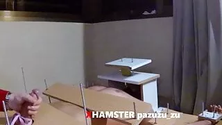 Amateur CFNM Femdom CBT Handjob with Tied Cock. Ruined Orgasm