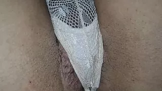 Squeezing my hairy vagina