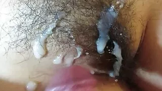Hairy Pussy Cumshot