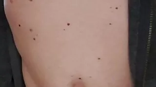 Cheeky semi hard cock