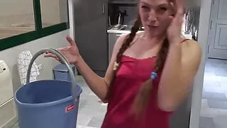 She likes fingering her pussy next to the Amazon delivery guy