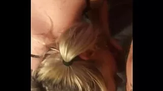 Hot Blonde Wife Sucks my Dick then DROWNS in my CUM