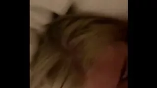 hot blonde college girlfriend  gets throat fucked and then a facial