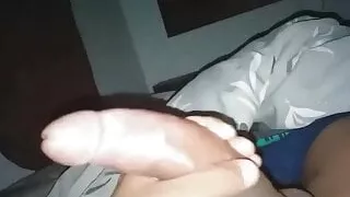 Sexy well groomed gay hand pleasures himself