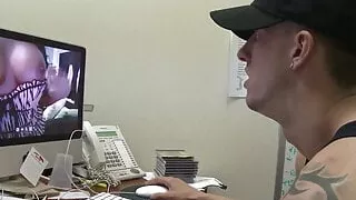 Busty babe gives head and throats