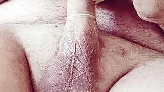 Fucking a white melon with cum