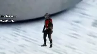 Giantess: Ant man stands behind the stinky booty