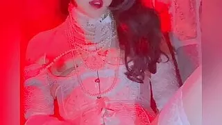 sissy bride masturbation in fetish sexclub