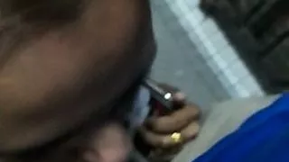 jehan suck aggresively boyfriend  cock at her kitchner house stairs