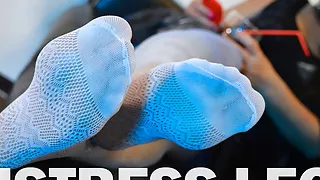 Sexy Mistress Soles And Toes in white fishnets Closeups