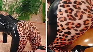 Sexy big ass fetish kinky MILF Arya Grander teasing in latex