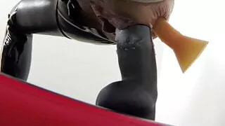 LA - Latex Swing Toying and Fucking Part 1
