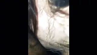 White girl licks black man’s ass and sucks his toes.