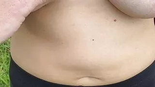Wifes  Tits before doggy