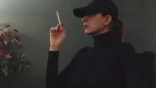 Smoking 120 wearing sweater