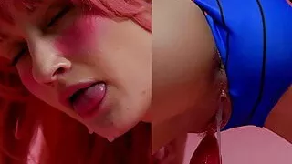 Real Life Hentai - Anime babe has fun with vibrator & dildo