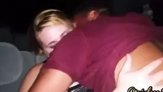 Bbw Horny Wife Makes BBC Cum twice in car. Hubby Records