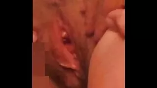 Spreading lips for a clit lick