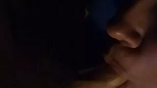 my sub sucking my dick