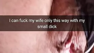 My hubby's cock is so small, he can't even rub my pussy!