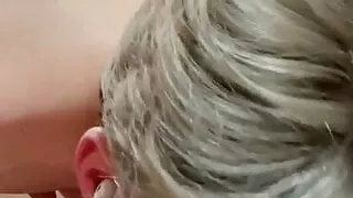 Licking clean the mess he makes