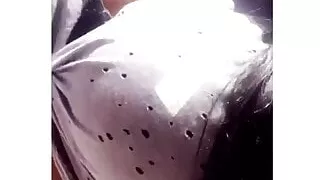 Jada Fire shooting boobs on street