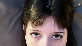 Amateur facial, and cum in mouth