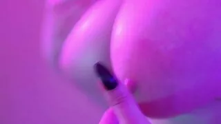 Big tits in beige latex