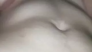 Fingering tight pussy after fucking