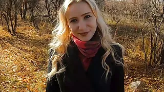 Teen babe loves to suck and fuck in nature! - Outdoor POV