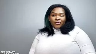 Secretary with huge boobs