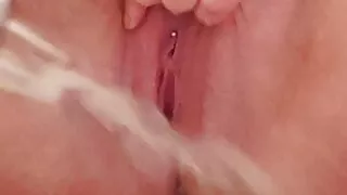 Making myself cum with the shower head