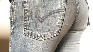 Denim ass tease worn Levis