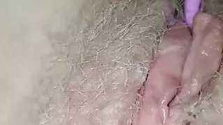 toying my hairy pussy
