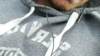 Guy with perfect body doing muscle worship