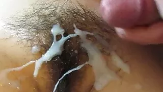 Hairy Pussy Cumshot