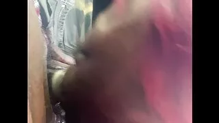 Ebony queen gives blowjob