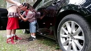 Niedlicher Sex, Erstes Mal Sex, Natürlicher Sex, Orgasmus, Squirt, Wald