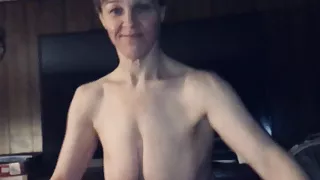 Granny saggy boobs and belly sucking dick and pussy creampie