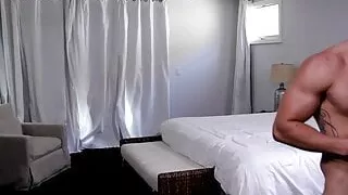 Buff hunk riding dick bareback