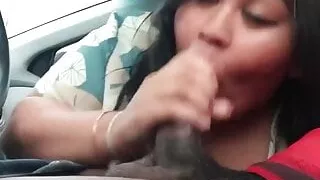 Blowjob in a car