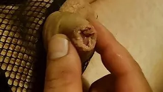 Small dick sissy CD precum wet clitty